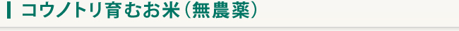 コウノトリ育むお米（無農薬）